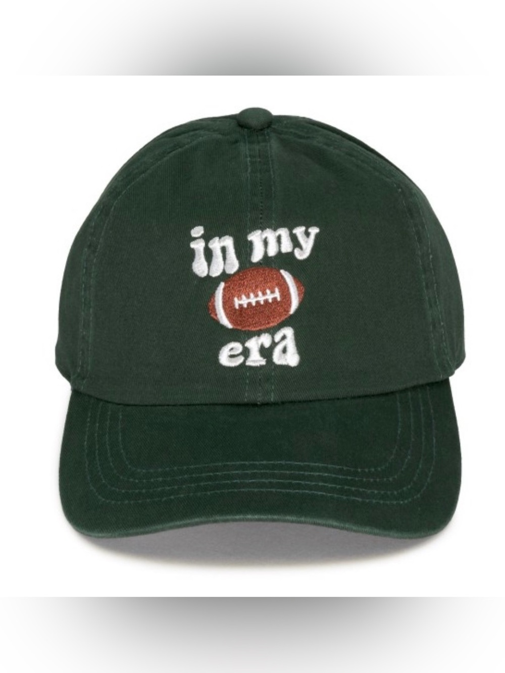 Dark Green 'in my football era' Football Baseball Cap